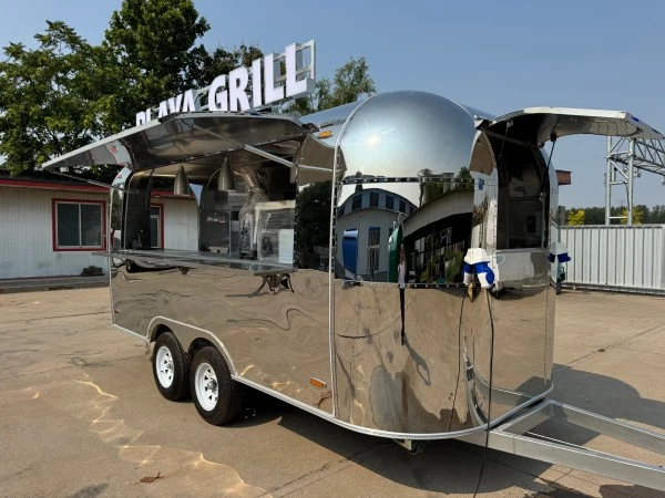 Mirror Polish Stainless Steel Airstream Trailer