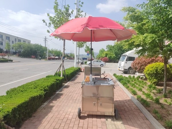Hot Dog Umbrella Push Cart