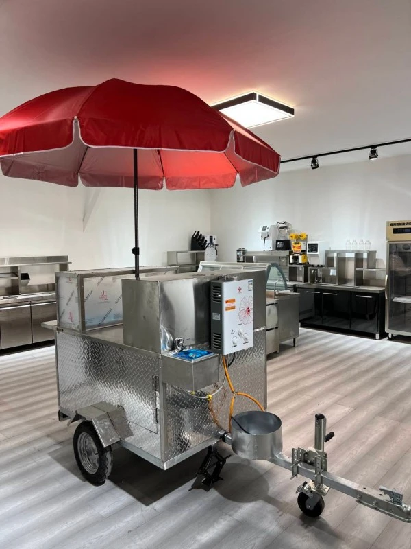 Hot Dog Umbrella Push Cart